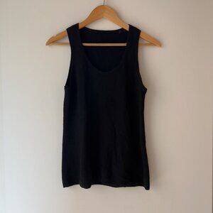 The Kooples Black Wool/Cashmere Short Sleeves Top